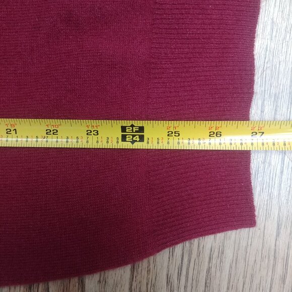 Jos A Bank Men XL 100% cashmere soft dark red crewneck sweater - Picture 10 of 12